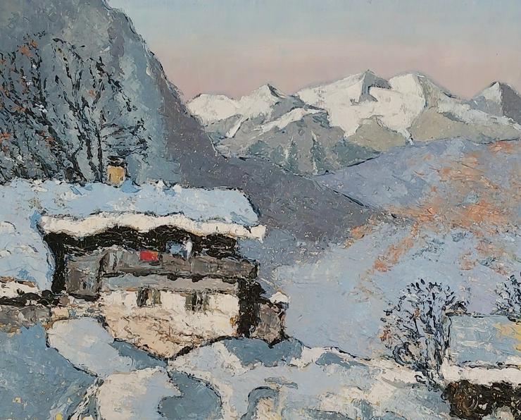 Schneehaus in den Bergen - Gemälde & Zeichnungen - Bild 1