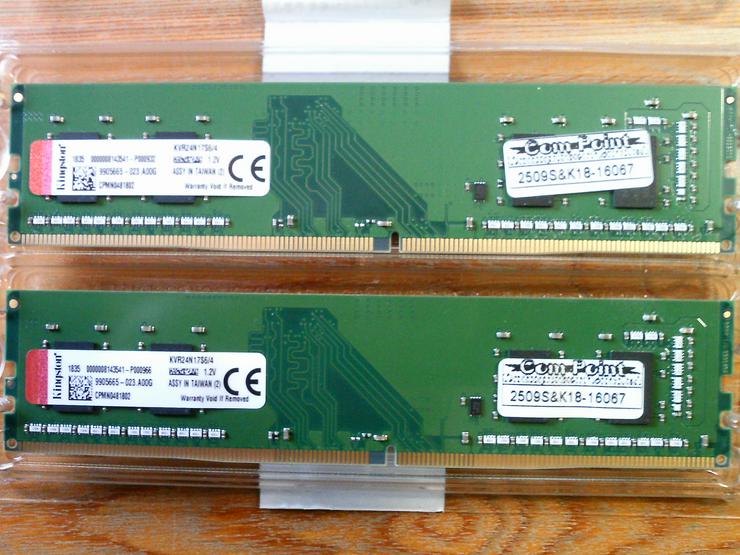 DDR4 RAM 8GB (2x4GB) Kingston 2400MHZ