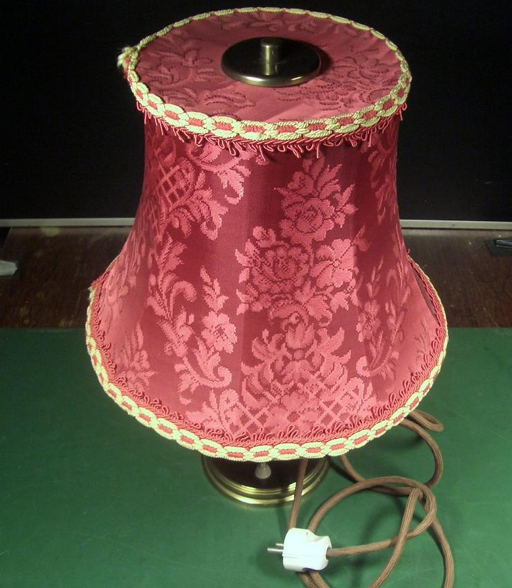 Bild 5: Vintage rusikal Tischlampe rot floral- Edition E27 LED