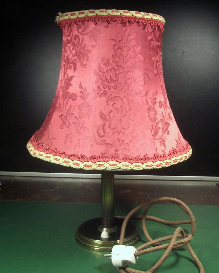 Bild 6: Vintage rusikal Tischlampe rot floral- Edition E27 LED