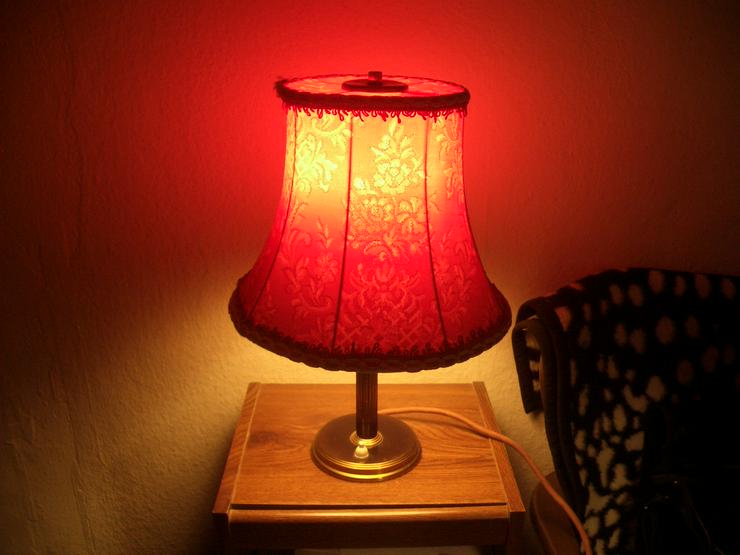 Vintage rusikal Tischlampe rot floral- Edition E27 LED