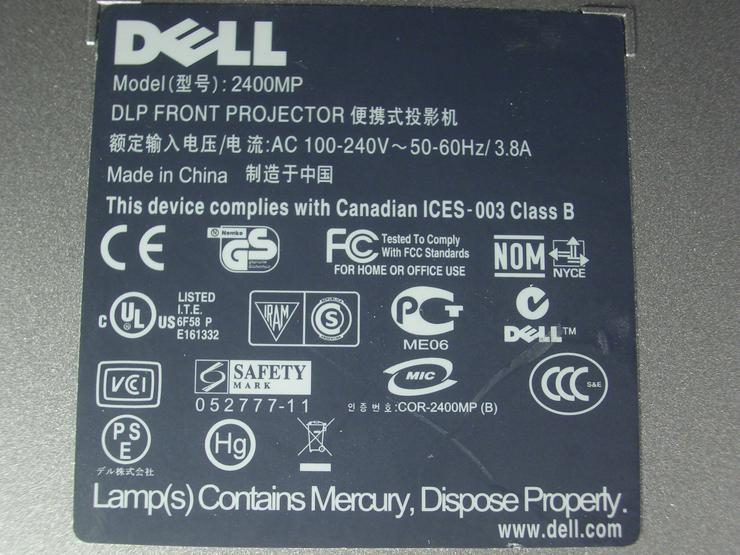 Bild 6: Dell Beamer 2400MP Fernbedienung mit Laserpointer