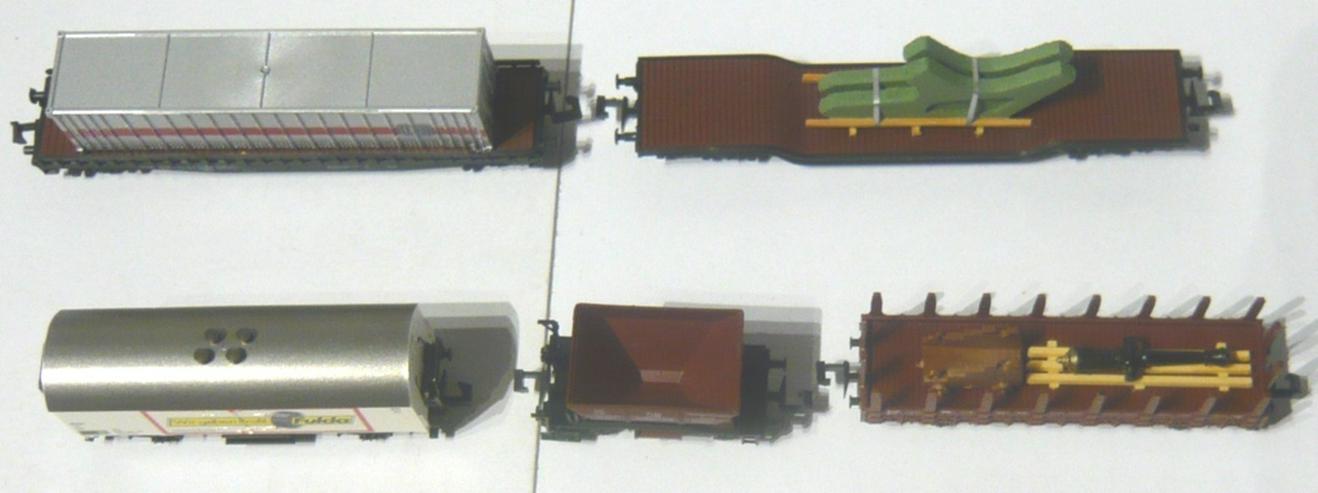 Bild 4: Roco Trix N Güterzug Set 5 Wagen in Verpackung GUT