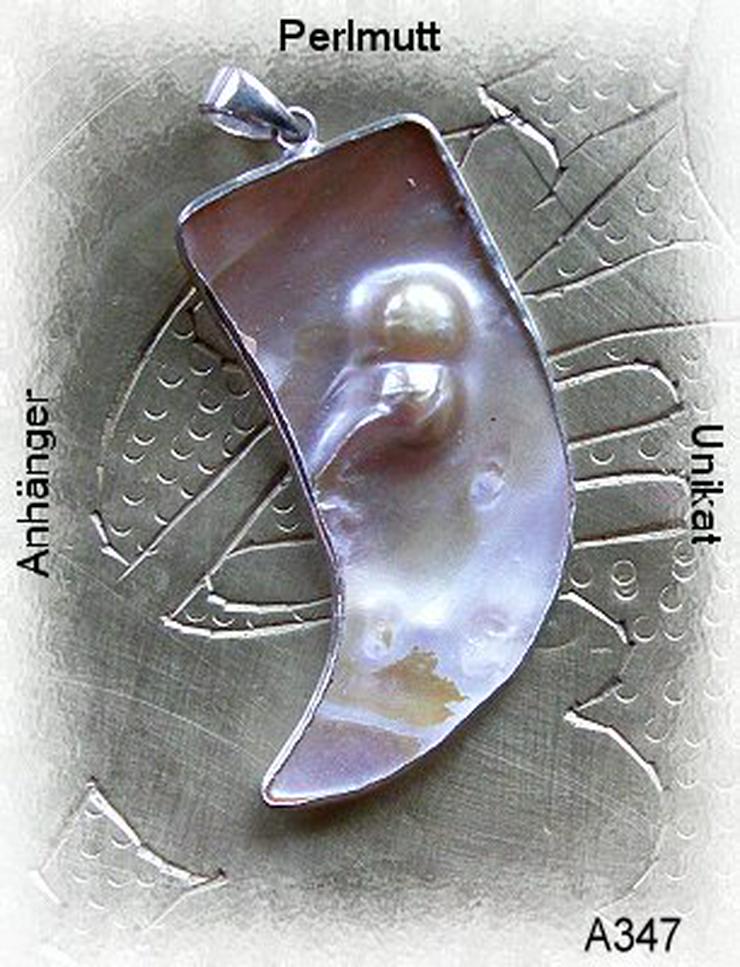 Perlmuttanhänger, 925 Silber mit Perleneinlage