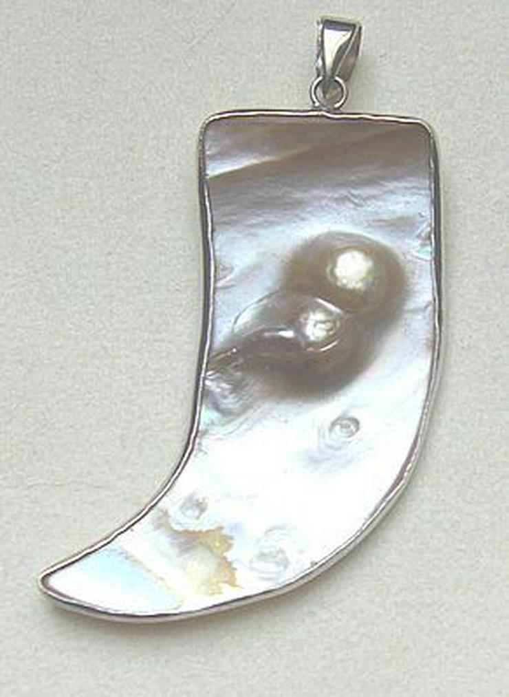 Perlmuttanhänger, 925 Silber mit Perleneinlage - Anhänger - Bild 3