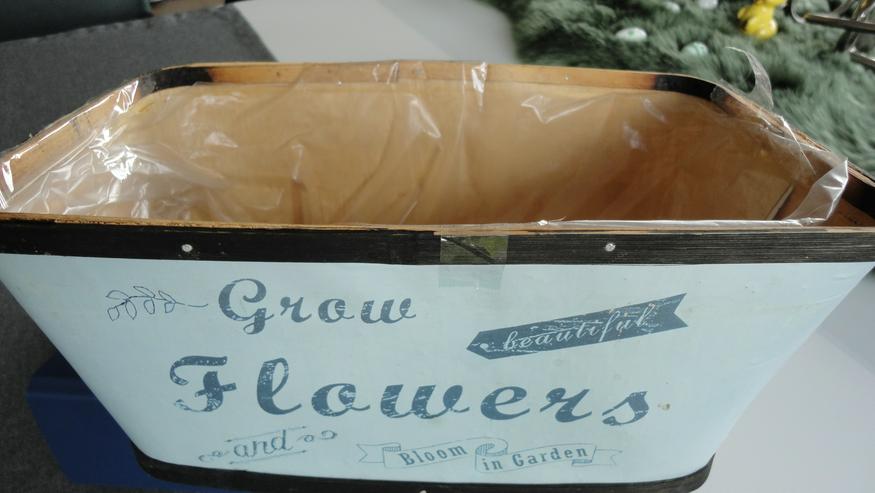Bild 1: Pflanzentopf "Grow Flowers" mit Innenfolie 29 x 17,5 cm