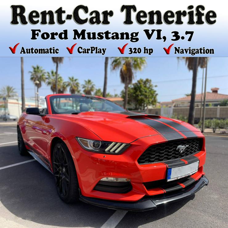 Teneriffa Auto Vermietung Ford Mustang VI Cabrio - Mieten - Mietwagen - Vermietung & Verleih - Bild 1