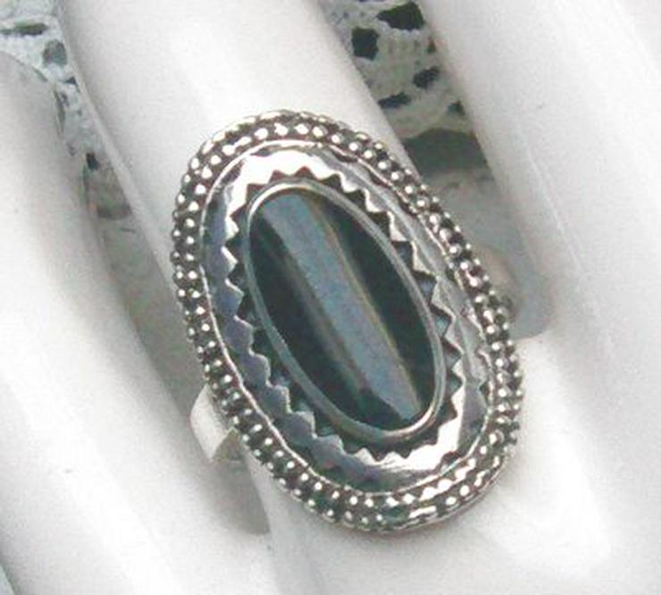 Ring 925 Silber smit gefassten Onyxstein - Ringe - Bild 4