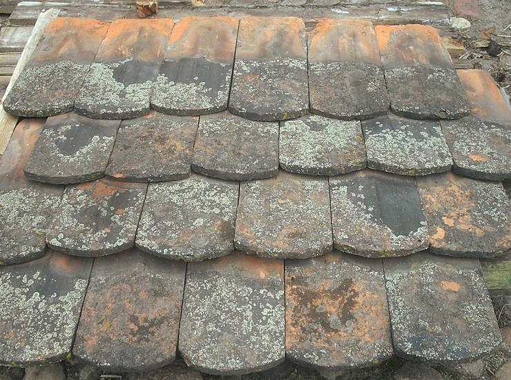 Alt historisch Biberschwanz Dachziegel shabby chic Schindel gebraucht ReUse Tonziegeln Dachdeckung - Dach - Bild 2