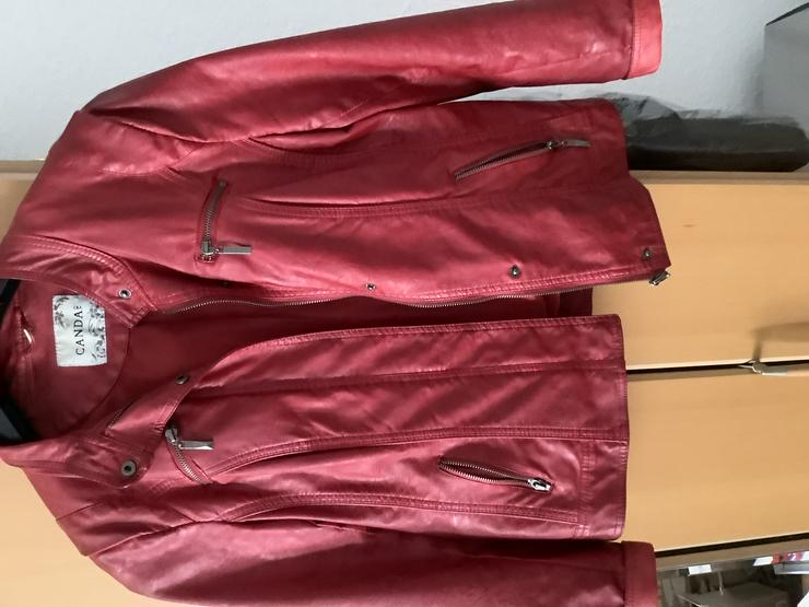 Rote Jacke in Lederoptik  Bikerstyle von Canda