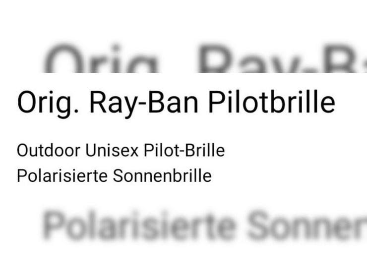 Original Ray-Ban Pilotbrille - Sonnenbrillen - Bild 2