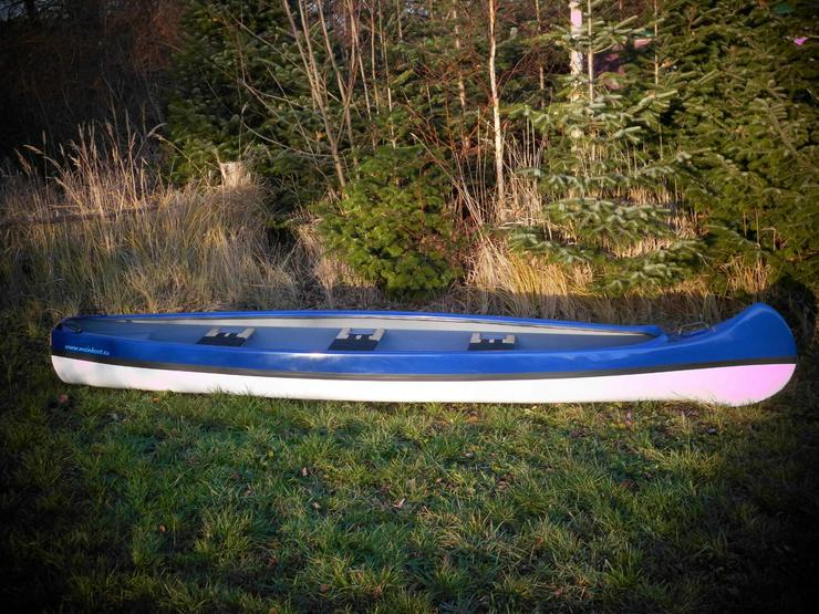 Kanu 3er Heckspiegel-Kanadier 420 Neu ! in blau /weiß - Kanus, Ruderboote & Paddel - Bild 3