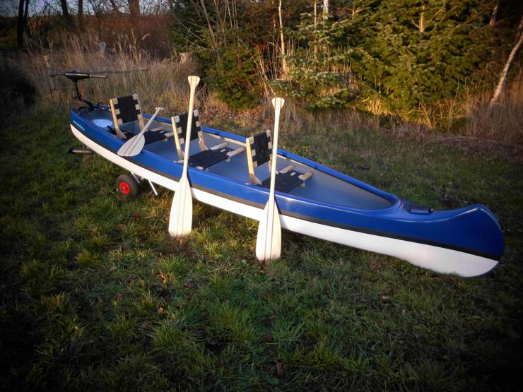 Kanu 3er Heckspiegel-Kanadier 420 Neu ! in blau /weiß - Kanus, Ruderboote & Paddel - Bild 9