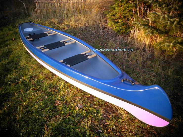 Kanu 3er Heckspiegel-Kanadier 420 Neu ! in blau /weiß - Kanus, Ruderboote & Paddel - Bild 4