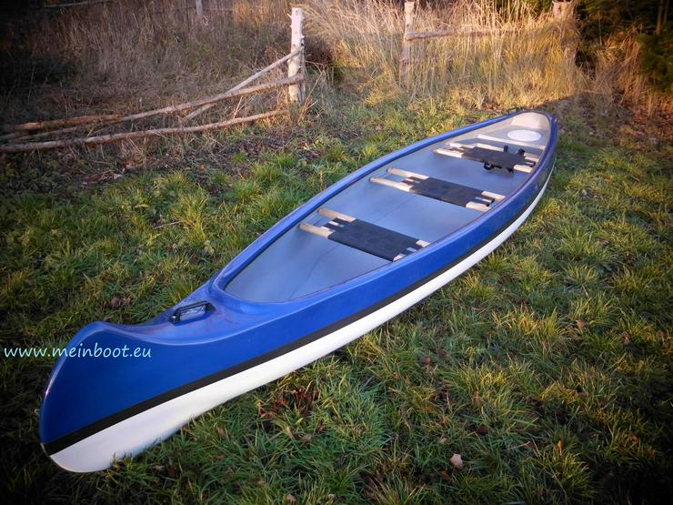 Kanu 3er Heckspiegel-Kanadier 420 Neu ! in blau /weiß - Kanus, Ruderboote & Paddel - Bild 2