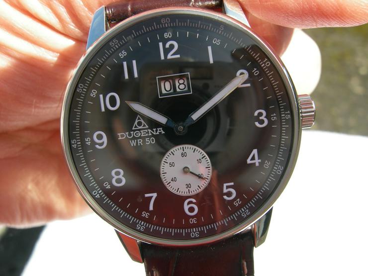 Bild 3: DUGENA Herren-Armbanduhr Quarz Big Date privat zu verkaufen