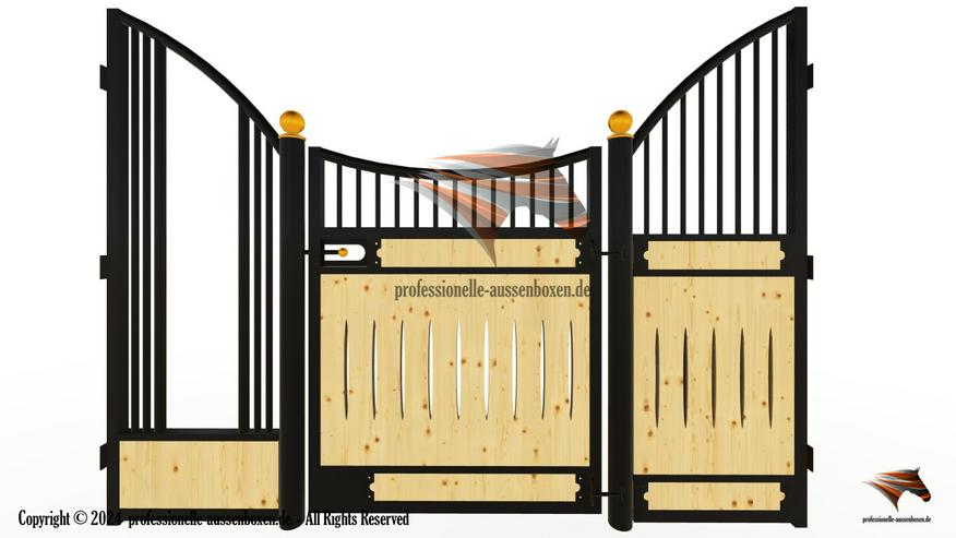 Bild 15: Boxenstall komplett - Frontwände, Trennwände & Pferdeboxen kaufen, Stallboxen - Top Pferdestall bauen / Stallbau