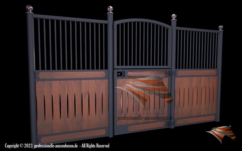 Bild 9: Boxenstall komplett - Frontwände, Trennwände & Pferdeboxen kaufen, Stallboxen - Top Pferdestall bauen / Stallbau