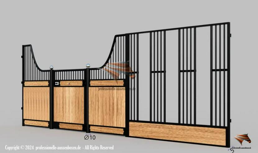 Bild 4: Boxenstall komplett - Frontwände, Trennwände & Pferdeboxen kaufen, Stallboxen - Top Pferdestall bauen / Stallbau