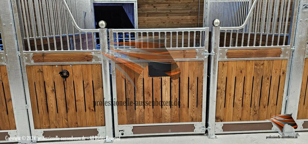 Bild 6: Boxenstall komplett - Frontwände, Trennwände & Pferdeboxen kaufen, Stallboxen - Top Pferdestall bauen / Stallbau