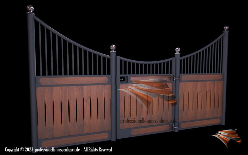 Bild 11: Boxenstall komplett - Frontwände, Trennwände & Pferdeboxen kaufen, Stallboxen - Top Pferdestall bauen / Stallbau