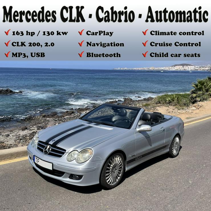 Autovermietung Teneriffa Tenerife Mercedes CLK Cabrio Automatic - Mieten Rent Car Hire