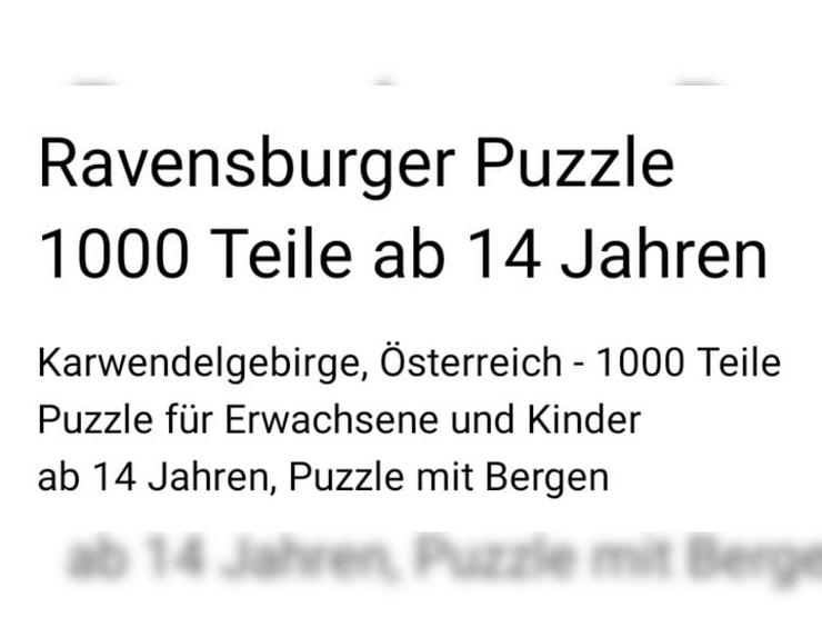 Bild 2: Ravensburger Puzzle 1000 Teile