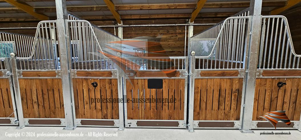 Bild 5: Pferdebox Trennwand - Innenboxen, Frontwand, Boxenfront, Boxenstall, Stallboxen, Vorderfront, Boxenfront mit Trennwand, Pferdeboxen,