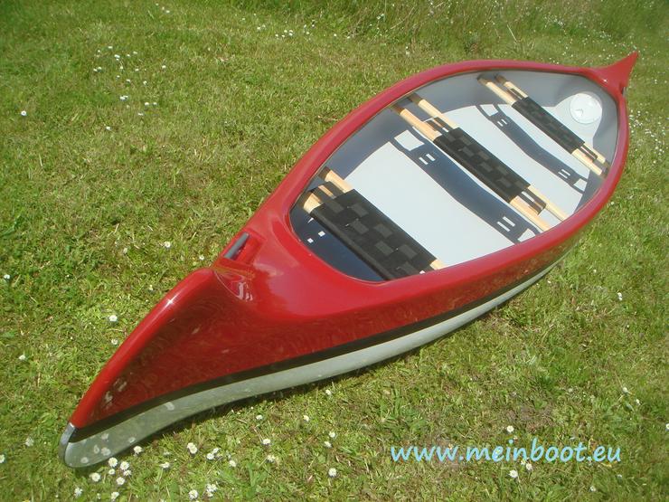 Kanu 3er Kanadier 500 Neu ! in rot /weiß - Kanus, Ruderboote & Paddel - Bild 1