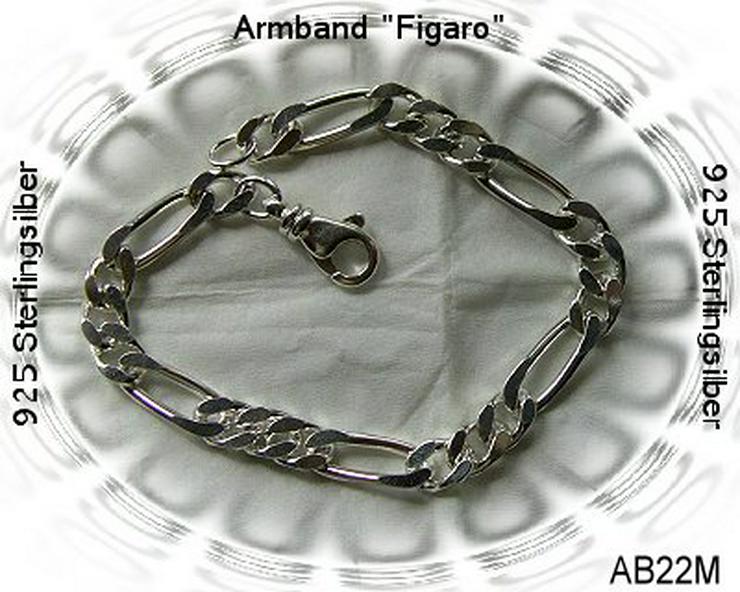 Armband, 925 Silber, Figaro - Armschmuck - Bild 4