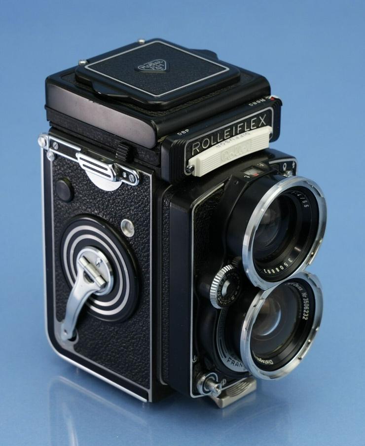 Rolleiflex Rollei 55MM F4 Distagon Zeiss Breite TLR Kamera + Meter + HÜLLE + KAPPEN WOW - Analoge Kompaktkameras - Bild 2
