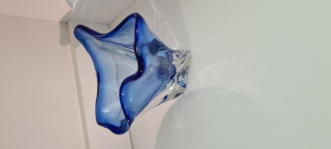 Bild 4: Blaue Glasvase / Glasschale