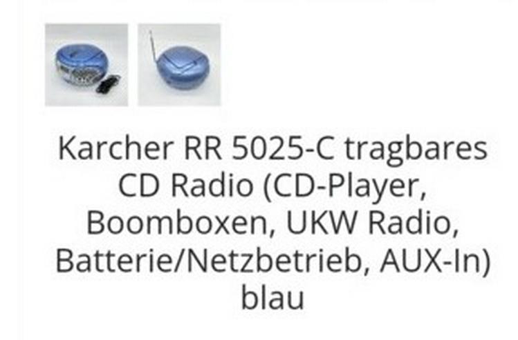 Bild 2: RR 5025-C tragbares CD Radio