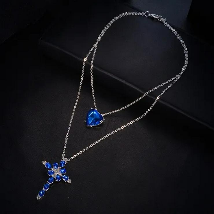 2 zum Preis von 1 Damen Kreuz und Damen Herz Halskette NEU - Halsketten & Colliers - Bild 1