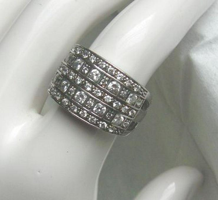 Ring, 925 Silber mit gefassten Topassteinen