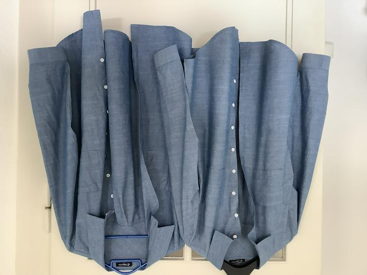 2 blaue Blusen in Jeansoptik - Größen 40-42 / M - Bild 1