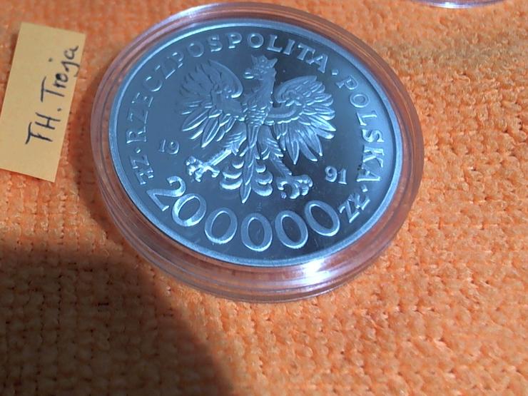 Bild 2: Polen 200000 Zloty 1991 Olympische Spiele 1992 Albertville Ski Slalom