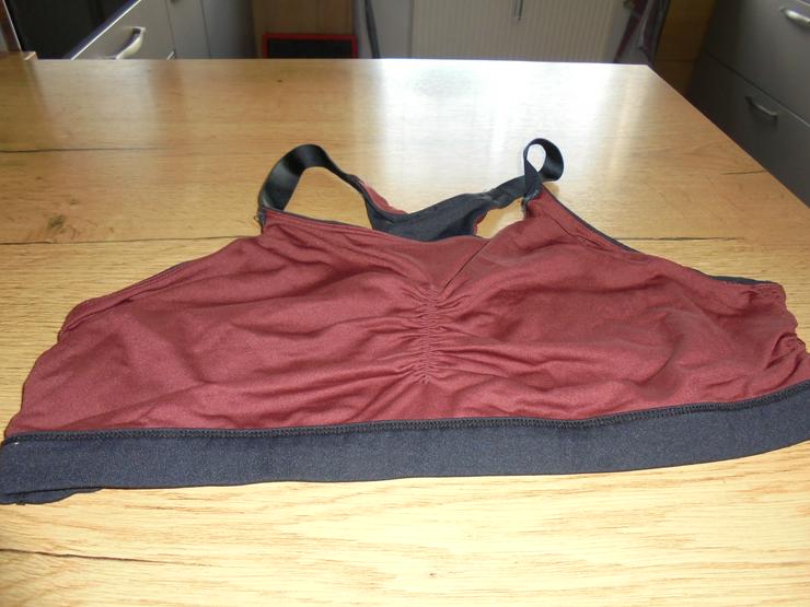 Bild 2: Damen Sport BH - Bustier braun/schwarz Gr. 80 Cup C  2 x getragen