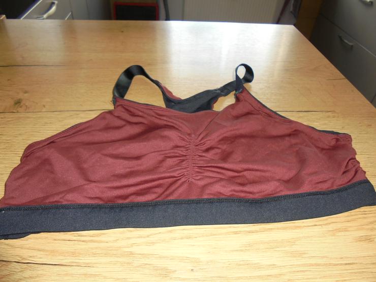 Bild 1: Damen Sport BH - Bustier braun/schwarz Gr. 80 Cup C  2 x getragen