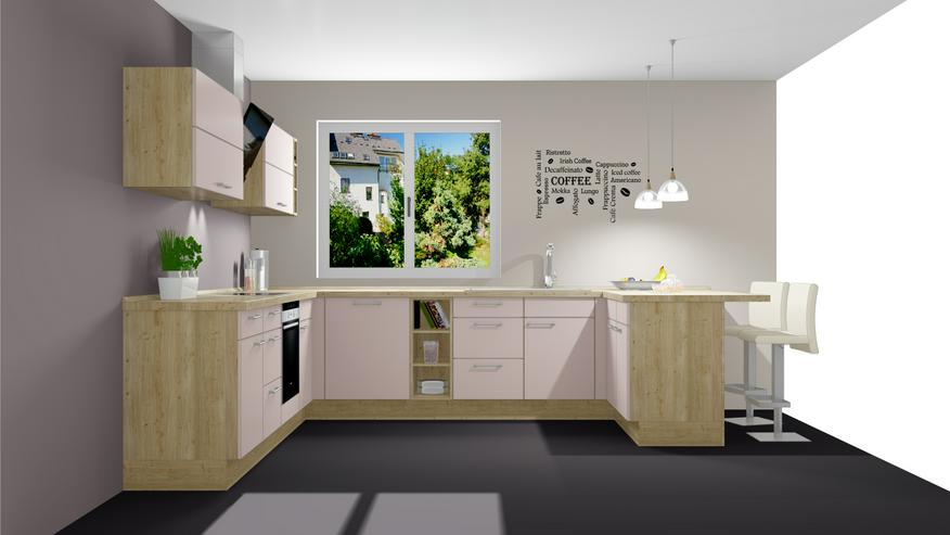 Bild 2: U-Küche - Einbauküche mit Frühstückstheke NEU BK 25 246