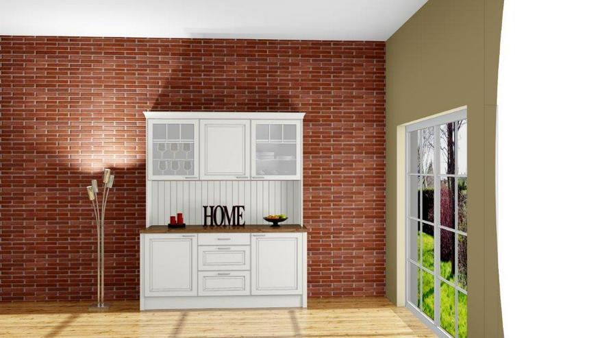 Bild 2: Buffet Schrank – Vitrinenschrank passend zur Landhausküche NEU BK 25 438 -B