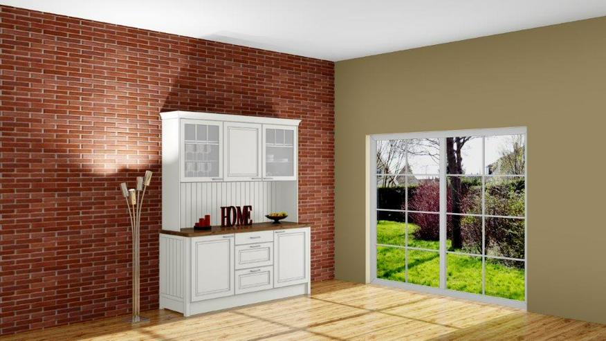 Buffet Schrank – Vitrinenschrank passend zur Landhausküche NEU BK 25 438 -B