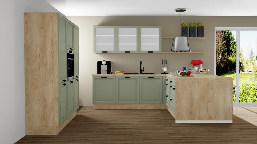 Bild 3: moderne Landhausküche mit mediterranem Flair BK 25-437