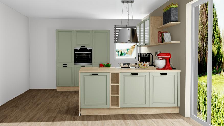 Bild 2: moderne Landhausküche mit mediterranem Flair BK 25-437