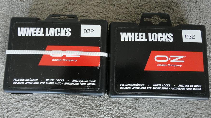 WHEEL LOCKS Felgenschlösser OZ D32 Radsicherung (2 Boxen) Neu - für Carrera 911-