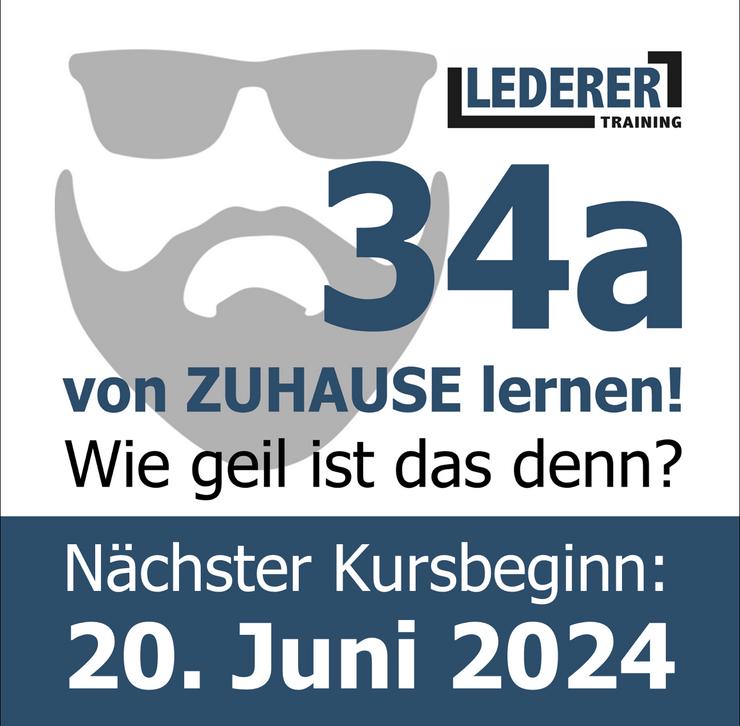 34aStandard-ONLINE | Sachkunde-Vorbereitungs-Kurse (bundesweit) | kostenlos von zu Hause lernen mit einem Bildungsgutschein der Arbeitsagentur / Jobcenter | Bedingungen für Selbstzahler auf Anfrage - Gewerbe & Handwerk - Bild 1