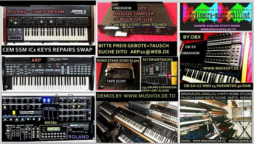 Bild 7: 1980er ANALOG SYNTHESIZER ARP ROLAND OBERHEIM PROPHET UA   AUS HOESTUDIO   SIEHE FOTOS  SUCHE ANDERE 80er GGF TAUSCH