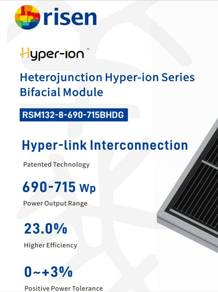 Bild 14: 685W HJT HIT NType Bifacial PV-Zaun Photovoltaik Modul Solar-Zaun Carport Markise Balkonkraftwerk 3m² = 1/3 Montagematerial sparen!!