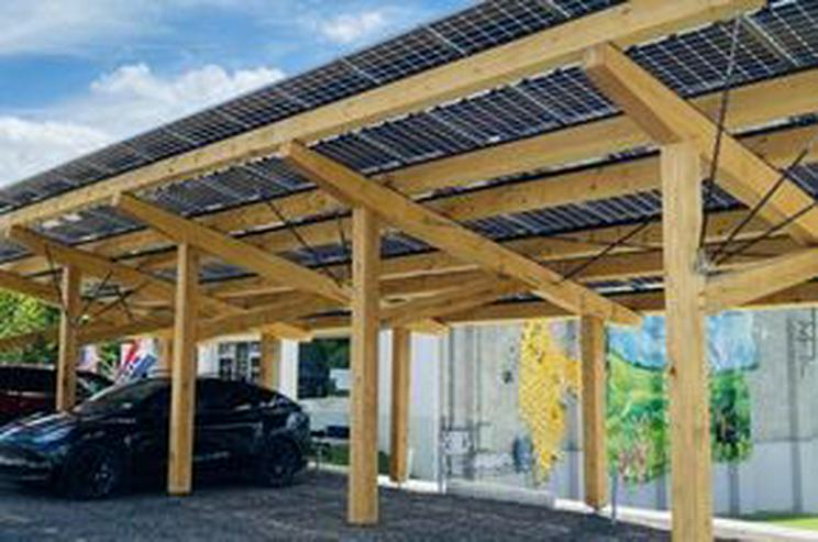 Bild 17: 685W HJT HIT NType Bifacial PV-Zaun Photovoltaik Modul Solar-Zaun Carport Markise Balkonkraftwerk 3m² = 1/3 Montagematerial sparen!!
