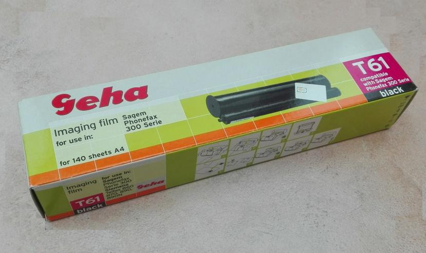 ORIGINAL Faxrolle Geha T61 Imaging Film compatible Sagem Phonefax 300 Serie 140 Seiten, mit Chip